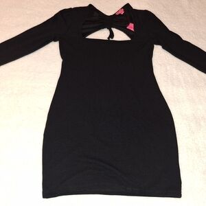 Betsey Johnson Black Mini Dress- Large